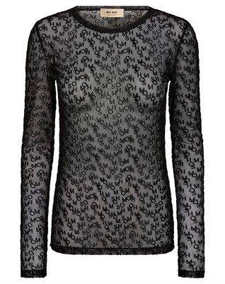 MMLoretta Mono Mesh Blouse - Black